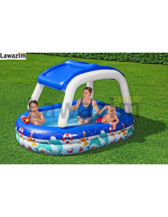 حوض سباحة من انتكس سيارة بمظلة واقية/piscine Intex avec auvent de protection