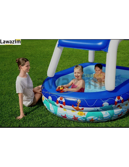 حوض سباحة من انتكس سيارة بمظلة واقية/piscine Intex avec auvent de protection