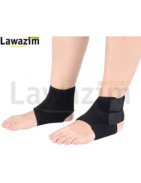 دعامة الكاحل  - Chevillère – Support Cheville Avec Scratch – YC768B –Noir