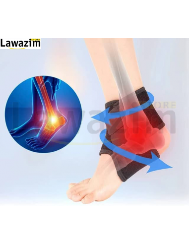 دعامة الكاحل  - Chevillère – Support Cheville Avec Scratch – YC768B –Noir