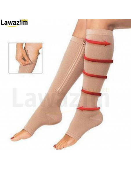 جوارب zip sox لدعم الكعب و القدم Pair Zip Sox Compression Socks