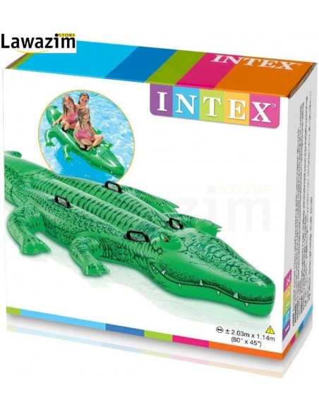 58562 INTEX Floating Crocodile - عوامة سباحة قابلة للنفخ على شكل تمساح