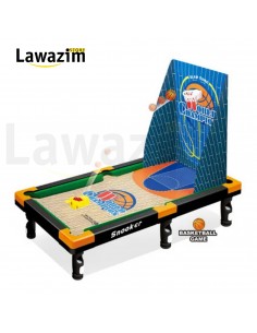 مجموعة ألعاب 5 في 1 للأطفال - Ensemble de jeux 5 en 1 pour enfants : football, billard, hockey, snooker et basket-ball.