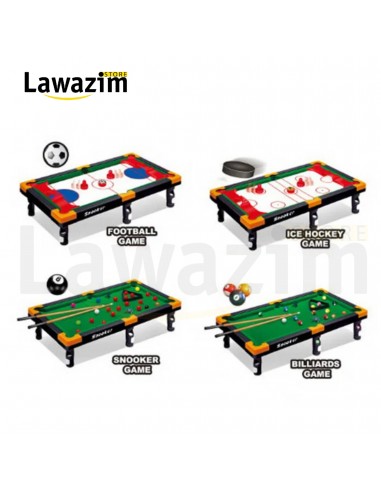 مجموعة ألعاب 5 في 1 للأطفال - Ensemble de jeux 5 en 1 pour enfants : football, billard, hockey, snooker et basket-ball.