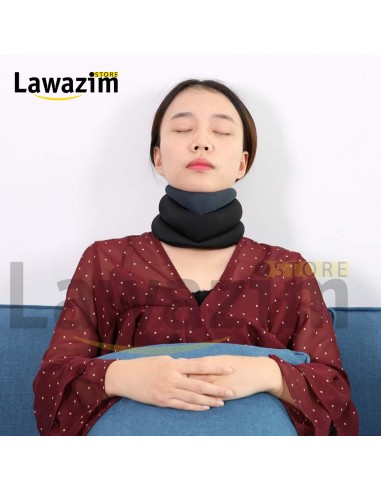دعامة دعم العنق المسامية تخفيف الألم وضغط الفقرات Orthèse Cervicale Respirante Soulage la Douleur et la Pression Vertébrale
