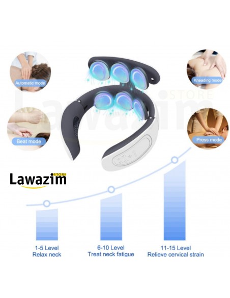 جهاز مساج الرقبة 6 رؤوس - Appareil de Massage pour le Cou à 6 Têtes