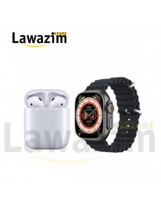 الساعة الذكية و سماعات بلوتوث نقية 2في1 - Smart Watch & Bluetooth Écouteurs 2en1 S8 Ultra Series 8