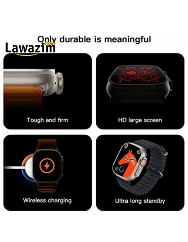 الساعة الذكية و سماعات بلوتوث نقية 2في1 - Smart Watch & Bluetooth Écouteurs 2en1 S8 Ultra Series 8