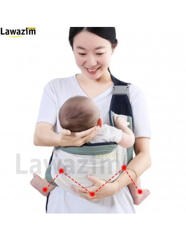 حاملة أطفال فاخرة ذات استخدام مزدوج لحديثي الولادة Echarpe De Portage Bebe Avec Des Bretelles Confortables Et Réglables