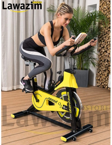 Vélo de spinning pour entraînement de fitness - الدراجة المنزلية الثابتة Q3