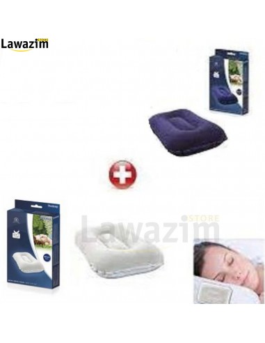 وسادة التخييم الهوائيةناعمة قابلة للنفخ في ثواني قليلة Oreiller Ergonome Soft Top gonflable