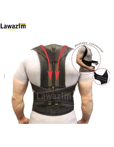 حزام تصحيح و دعم الظهر المناسب للرجال و النساء Ceinture de Soutien du Dos Corset de Posture Orthopédique