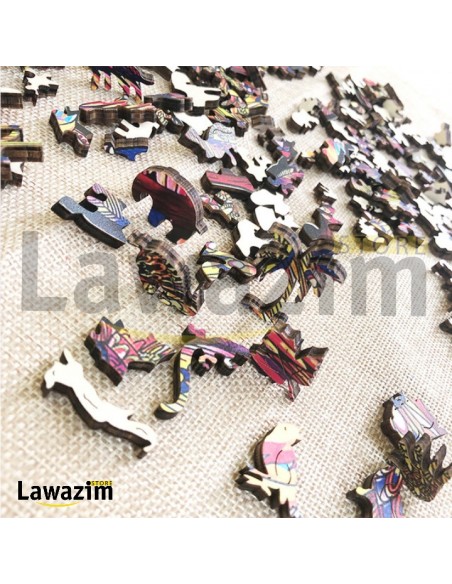 اللغز الخشبي الابداعي لغز النمر لعبة تعليمية للصغار والكبار puzzles créatifs en bois jouets éducatifs pour enfants adultes