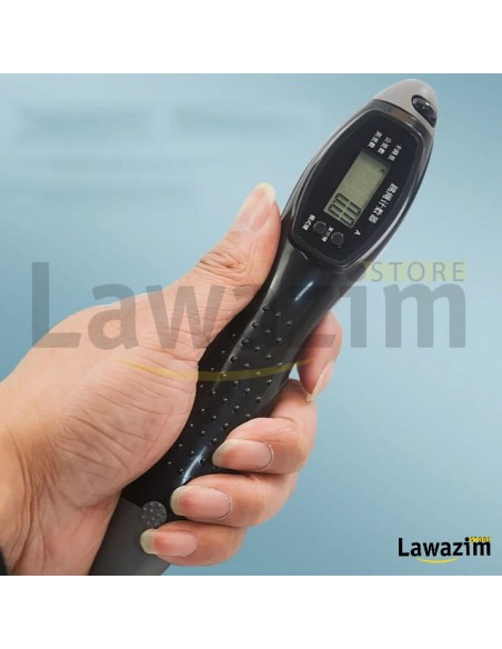 Corde à sauter électronique avec écran LCD حبل القفز الالكتروني مع شاشة عرض عداد السرعة للياقة البدنية