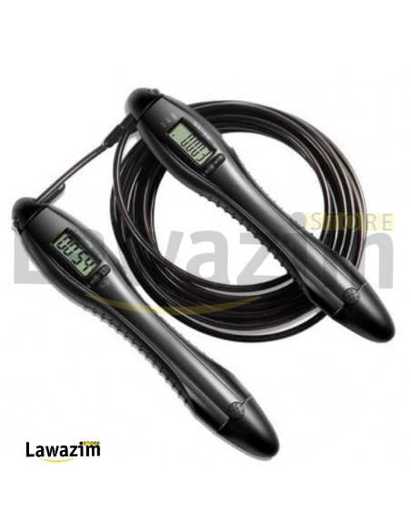Corde à sauter électronique avec écran LCD حبل القفز الالكتروني مع شاشة عرض عداد السرعة للياقة البدنية