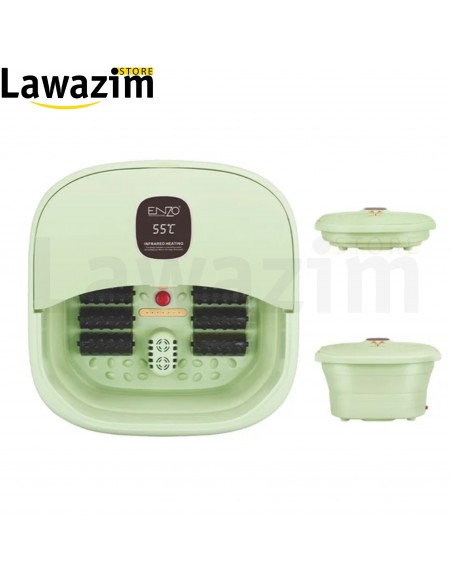 جاكوزي القدمين قابل للطي من اينزو -ENZO PROFESSIONAL Masseur De Bain Pour Les Pieds Spa Pour Les Pieds Motorisé 7in1-Vert