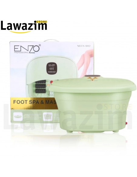 جاكوزي القدمين قابل للطي من اينزو -ENZO PROFESSIONAL Masseur De Bain Pour Les Pieds Spa Pour Les Pieds Motorisé 7in1-Vert