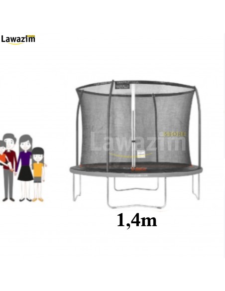 ترامبولين دائري 1,4 متر  للقفز و المرح المنزلي Trampoline Rond Fitness ExtérieurComplet avec Filet de Sécurité