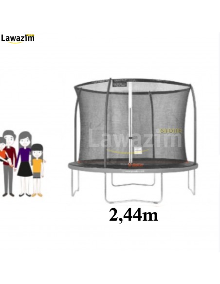 ترامبولين دائري 2,44 متر للقفز و المرح المنزلي Trampoline Rond Fitness ExtérieurComplet avec Filet de Sécurité