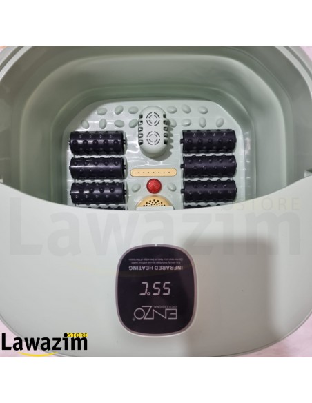 جاكوزي القدمين قابل للطي من اينزو -ENZO PROFESSIONAL Masseur De Bain Pour Les Pieds Spa Pour Les Pieds Motorisé 7in1-Vert