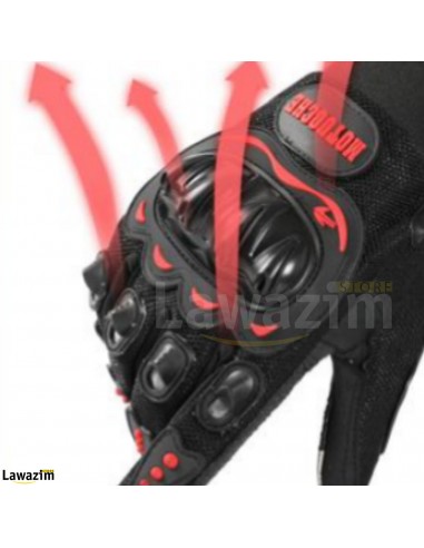 القفازات السوداء من الجلد الرفيع لقيادة الدراجة  gants de moto tactile de haute qualité