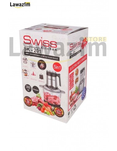 خلاط كهربائي 5 في 1 للماركة العالمية سويس كيتشن|Hachoir Swiss Kitchen SK-201 5en 1