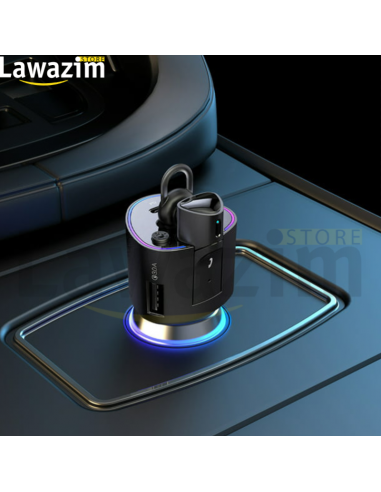 V16 محول سماعة بلوتوث مع USB شاحن سريع  -V16 Car Free Hands Bluetooth With USB Fast Charger