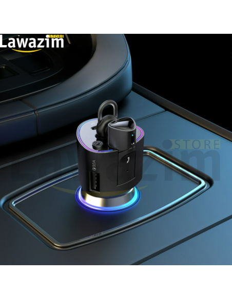 V16 محول سماعة بلوتوث مع USB شاحن سريع  -V16 Car Free Hands Bluetooth With USB Fast Charger