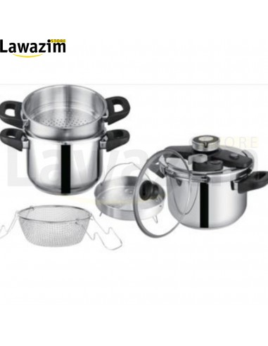 طنجرة الضغط لتحضير الوجبات بسرعة وسهولة LSEB Elseb- Cocotte munite 4+6 Litres 7 pcs