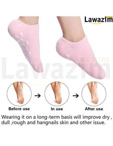 جوارب من الهلام  الناعم طبية للعناية ببشرة القدم / SPA Chaussettes en gel de SPA