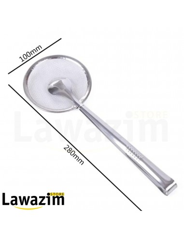 ملعقة تصفية متعددة الوظائف مع مشبك طعام - !Multifonctionnelle Passoire cuillère avec pince à nourriture en acier inoxydable