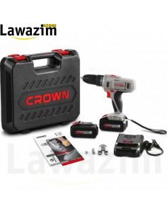 مثقاب كهربائي كراون القوة والأداء في راحة يدك / Visseuse PRO 13mm 2Ah 24V avec Valise CROWN CT21074LH