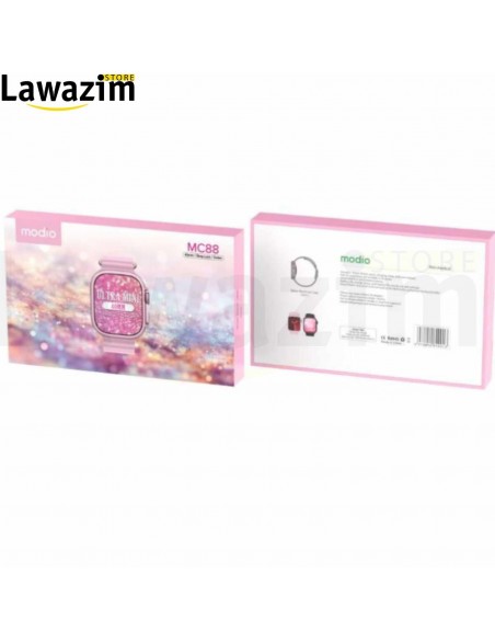 ساعة ذكية وردية اللون من موديو 40 مم Modio MC88 Smart Watch Ultra Mini 40mm – Pink
