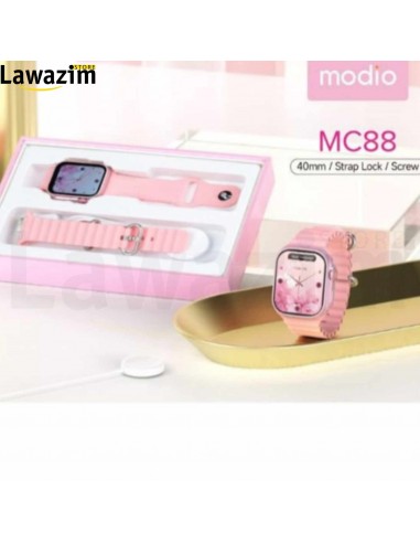 ساعة ذكية وردية اللون من موديو 40 مم Modio MC88 Smart Watch Ultra Mini 40mm – Pink