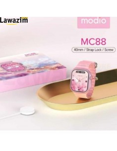 ساعة ذكية وردية اللون من موديو 40 مم Modio MC88 Smart Watch Ultra Mini 40mm – Pink