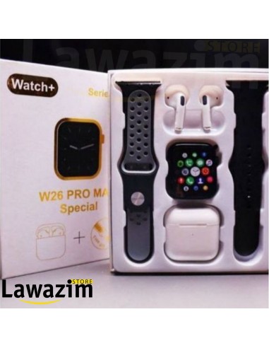 ساعة ذكية وسماعات لاسلكية | Montre intelligente W26 PRO MAX et écouteurs sans fil